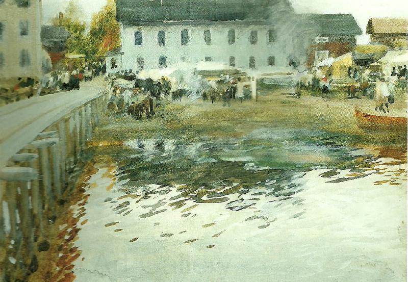 Anders Zorn mora marknad Norge oil painting art